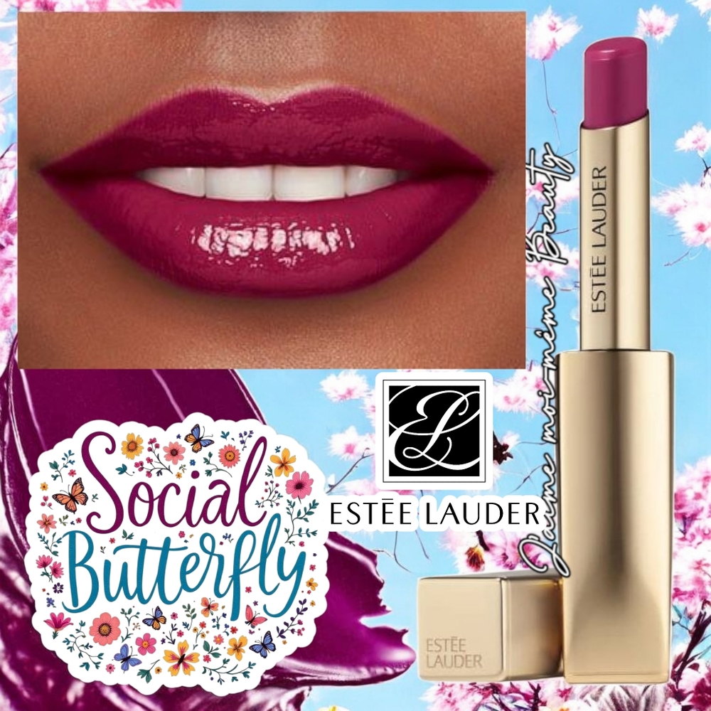 Estee Lauder Illuminating Shine Lipstick In Social Butterfly (Cool Toned Berry)